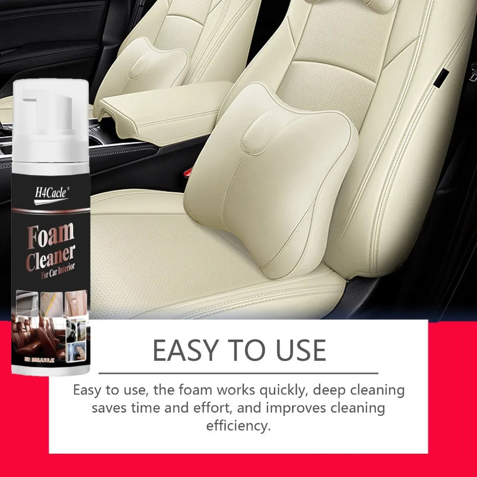 Multifunctional Foam Cleaner Car Interior Stain Removal and Cleaning Leather Seat Home Foam Cleaner Spray Maintenance Wash