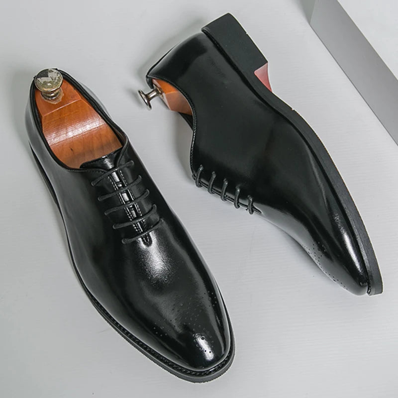 Men's Dress Shoes Trend Wedding Social Casual Leather Men Office Casual Business Shoes High Quality Formal Oxford Shoes Male