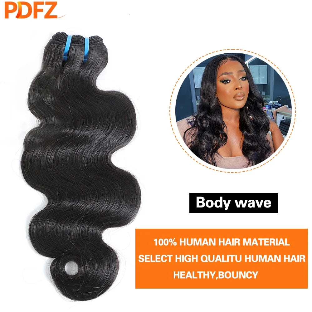 Body Wave Human Hair Bundles 16A Double Drawn 100% Human Hair Brazilian Virgin Human Hair Extensions For Women Cheap Human Hair