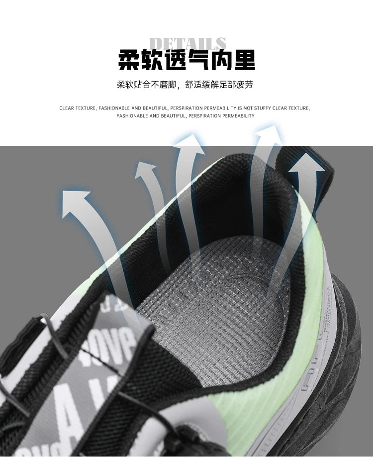 2026 new men's shoes work sports shoes fashionable casual shoes comfortable multi-functional low top shoes outdoor hiking shoes