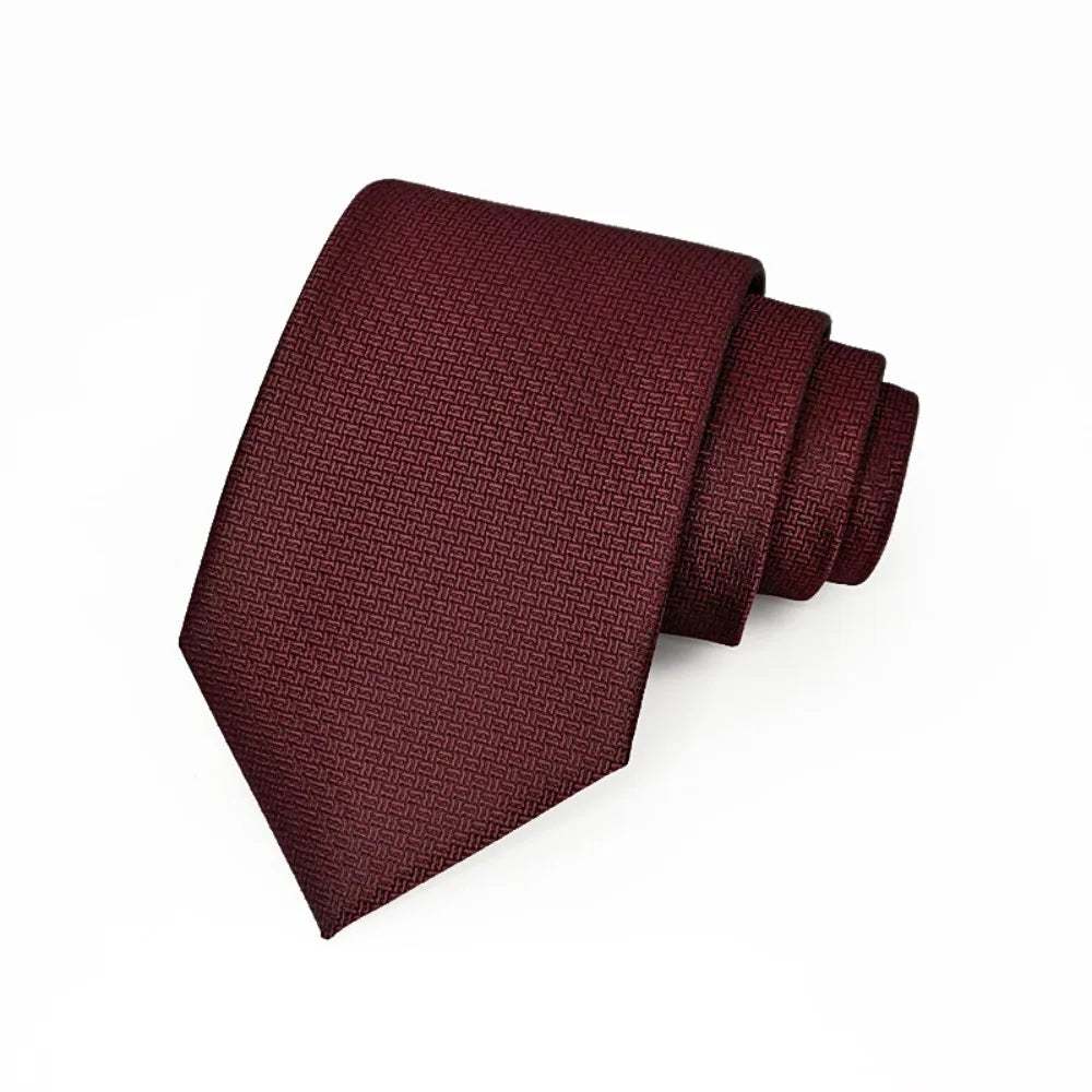8cm Width Striped Neck Ties Solid Color Trendy Gentlemen Mens Necktie Black Gray Elegant Men's Wedding Tie Clothing Accessories