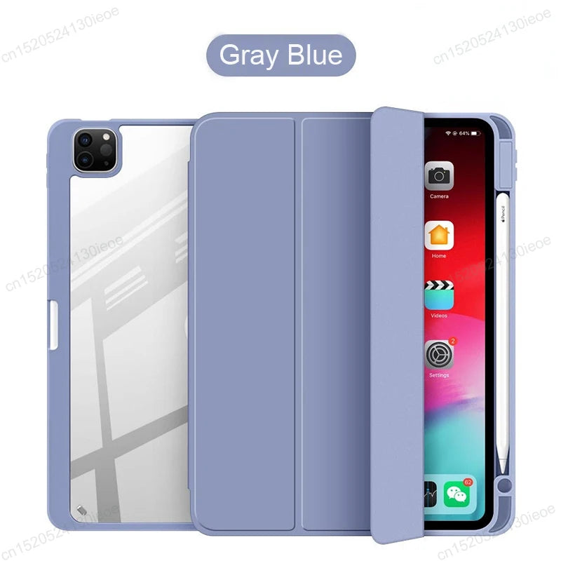 For iPad Pro 11 12.9 Case 2022 2021 2020  Tabet Cover for iPad Pro 11 Air 4 5 10.9 10 10th Generatuon Mini 6 Pencil Holder Cases