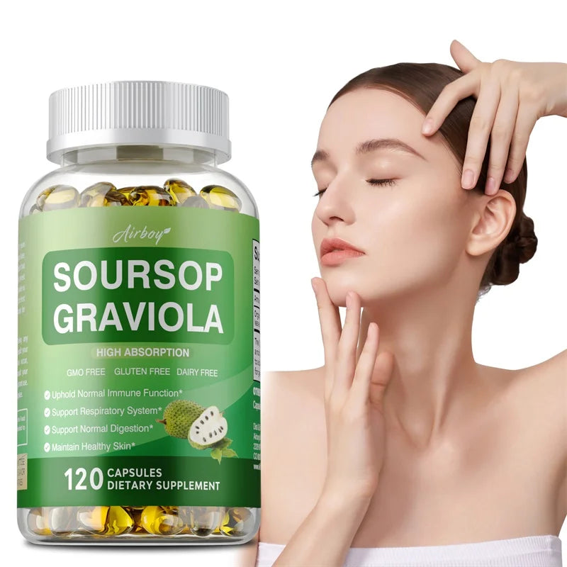 Soursop Graviola Supplement - Antioxidant, Promotes Digestion, Supports Gut Health, and Enhances Immunity
