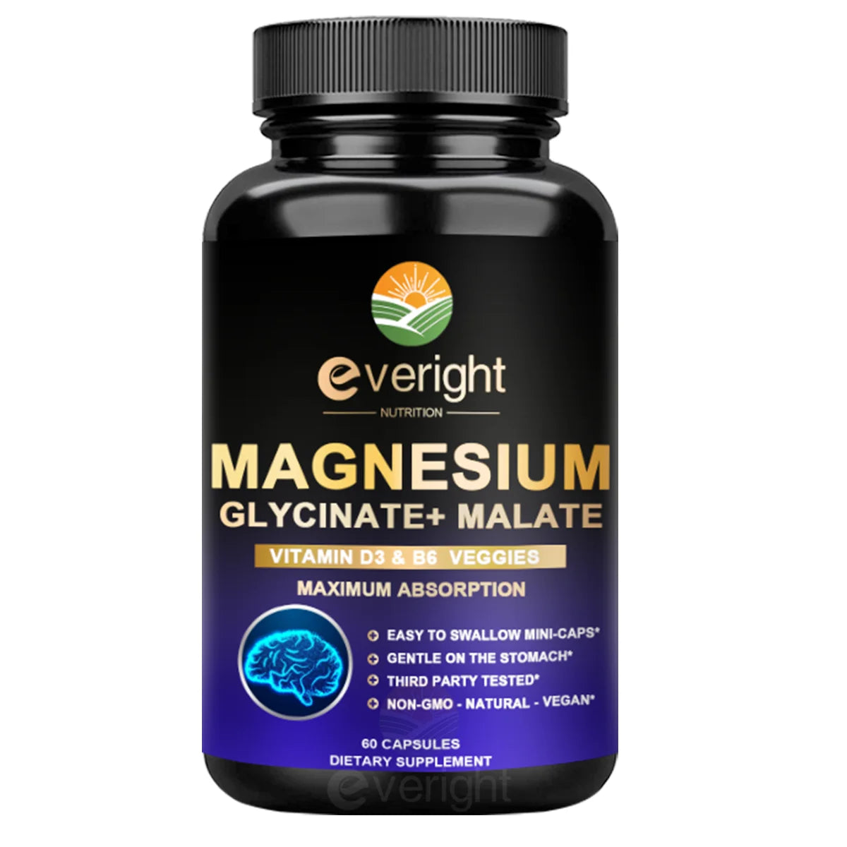 High Absorption Magnesium Glycinate - Supports Sleep, Mood, Muscles, Heart & Nervous System Health