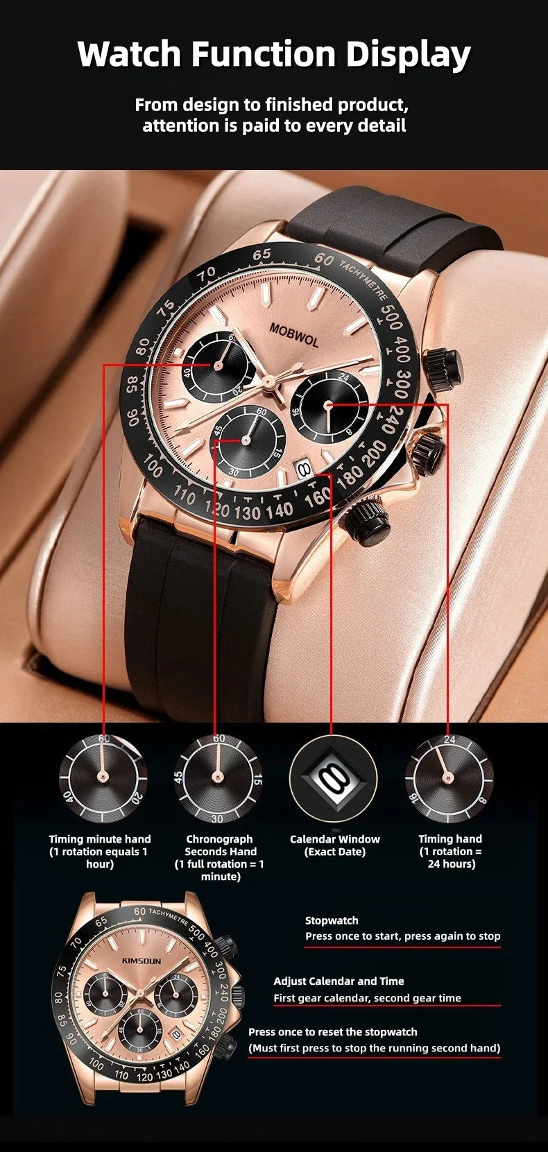 THE ART OF TIME CONDENSED INSTYLISH MEN' S WATCHES
