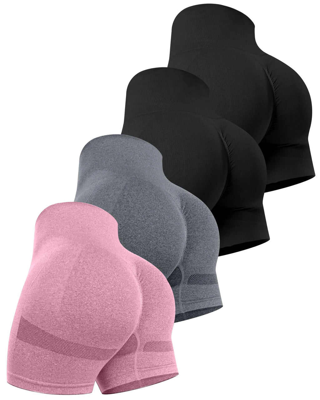 2024 4PCS Booty Lifting Gym Shorts Woman High Waist Fitness Multi Piece Set Shorts Summer Running Outdoors Butt Lifting Pants