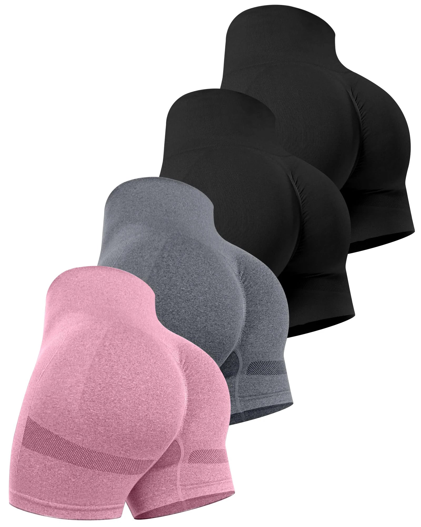 2024 4PCS Booty Lifting Gym Shorts Woman High Waist Fitness Multi Piece Set Shorts Summer Running Outdoors Butt Lifting Pants