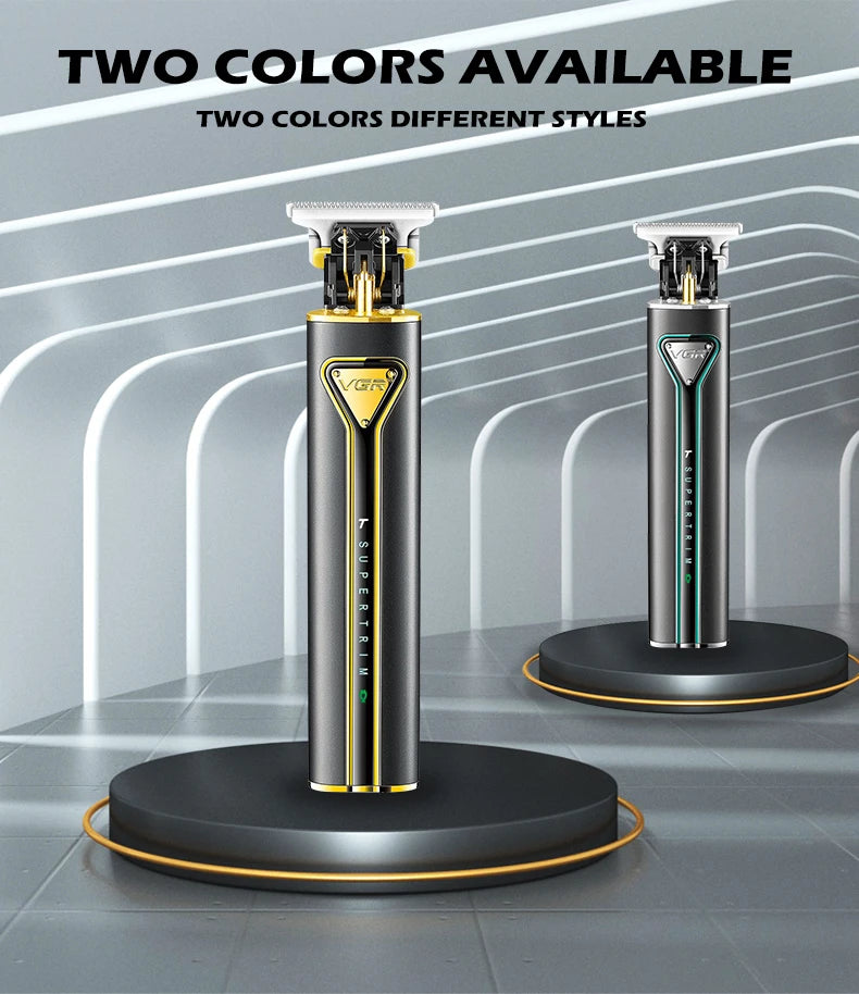 VGR Hair Clipper T9 Hair Trimmer Professional Hair Cutting Machine Metal Wireless Electric Rechargeable Clippers for Men V-009