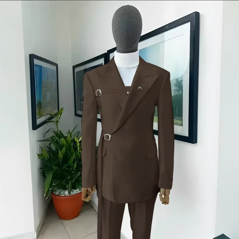 2024 New Men's Suit White Suit Formal Party Wedding Tuxedo Blazer Elegant Men's Suit 2 Piece Jacket Pants Dress for Men