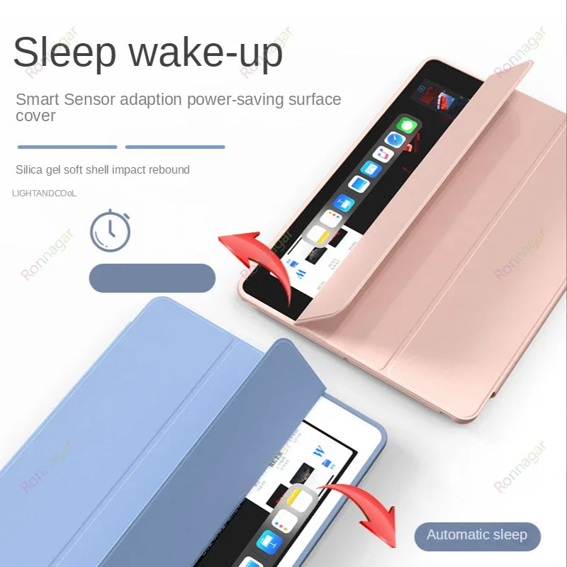 Pencil Holder Case for ipad 10th Gen 10.9 2024 2025 A16 11th Air13 M3 M2 Air4 5 6 10.9 Pro11 M4 M2 7 8 9th 10.2 Pro12.9 5th 6th