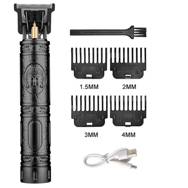 T9 Vintage Hair Clipper Professional Electric Rechargeable Barber Trimmer Cordless Trimmer Type-c Zero Gapped Cutting Barber