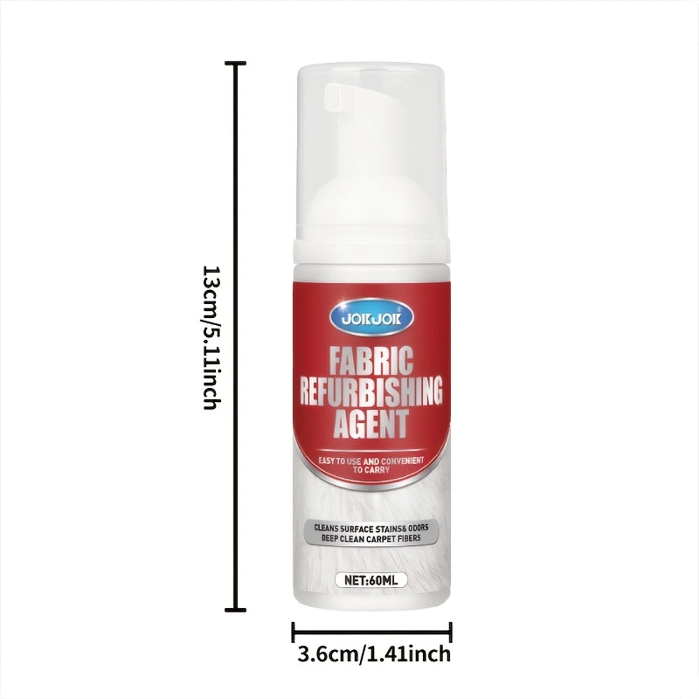 1 x 60ml Professional Fabric & Upholstery Cleaner Spray | Deep Cleaning Solution for Carpets, Sofas & Car Interiors, Removes Sta