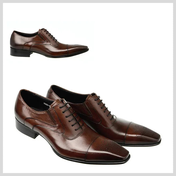 Men's Business Men's Shoes Fashion Men's Wedding Dress Formal Wear Shoes Leather Luxury Men's Office Sapato Social Male Party