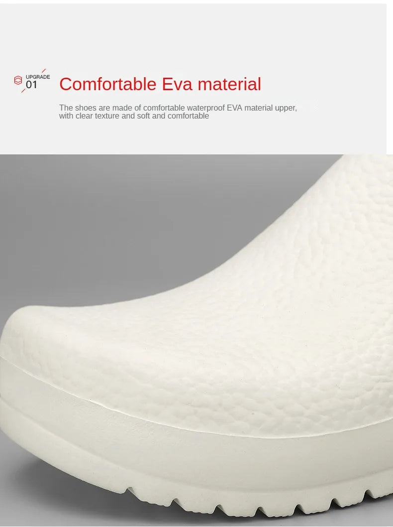 Comfortable Clogs for Women Men Eva Slip-on Chef Nurse Shoes Waterproof Slippers Lightweight Hospital Kitchen Safety Sandals