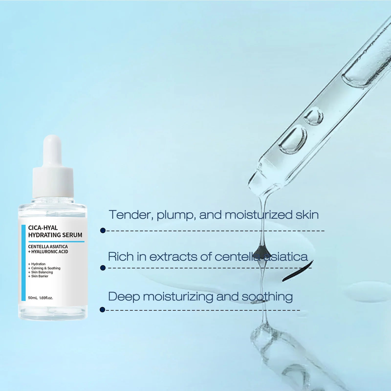 Facial Serum with Hyaluronic Acid Prone and Sensitive Skin Moisturizing Skin Firming Hydrating Dry Skin Care