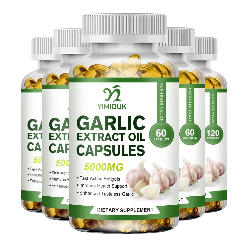 Organic Garlic Oil Extract Capsules Immunity Improves Cardiovascular Function Support Increase Glutathione Level Cellular Detox