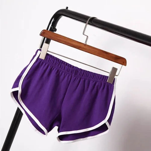 Women Mid Waist Sport Shorts Slim Fit High Stretchy Short Trousers For Summer Female Ladies Running Exercise Beach Short Pants