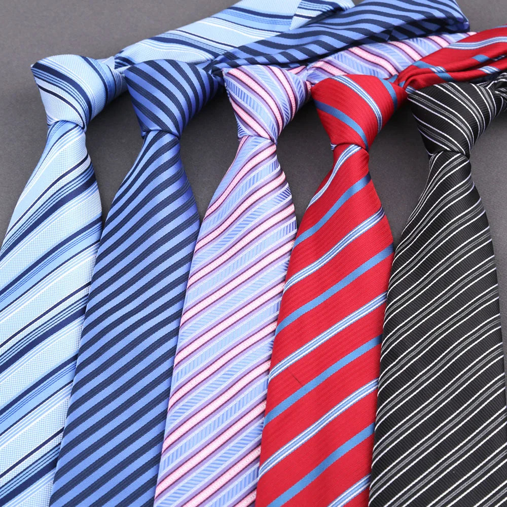 Men Ties Classic Business Necktie Stripes Tie for Man Gifts Neck Tie for Daily Wear Wedding Party Accessories