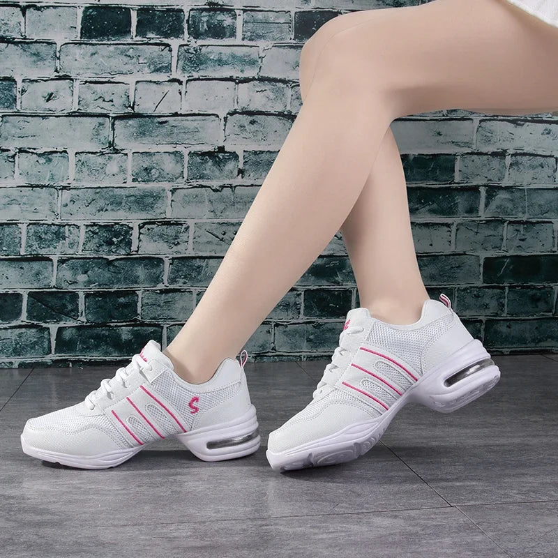 Dancing Shoes For Women Sports Feature Modern Jazz Dance Shoes Soft Outsole Breath Dance Shoes Female Waltz Sneakers Wholesale