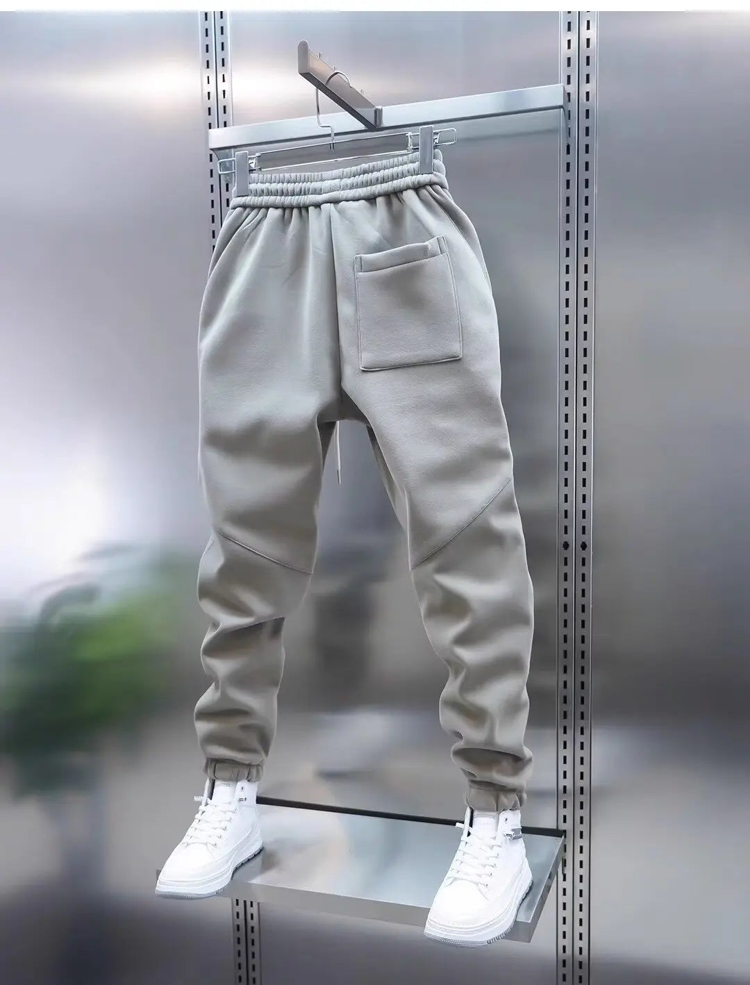 Men's Pants - Solid Color Casual Pants, Sweatpants, New Style Tapered Pants, Stretchy and Versatile Short Pants.
