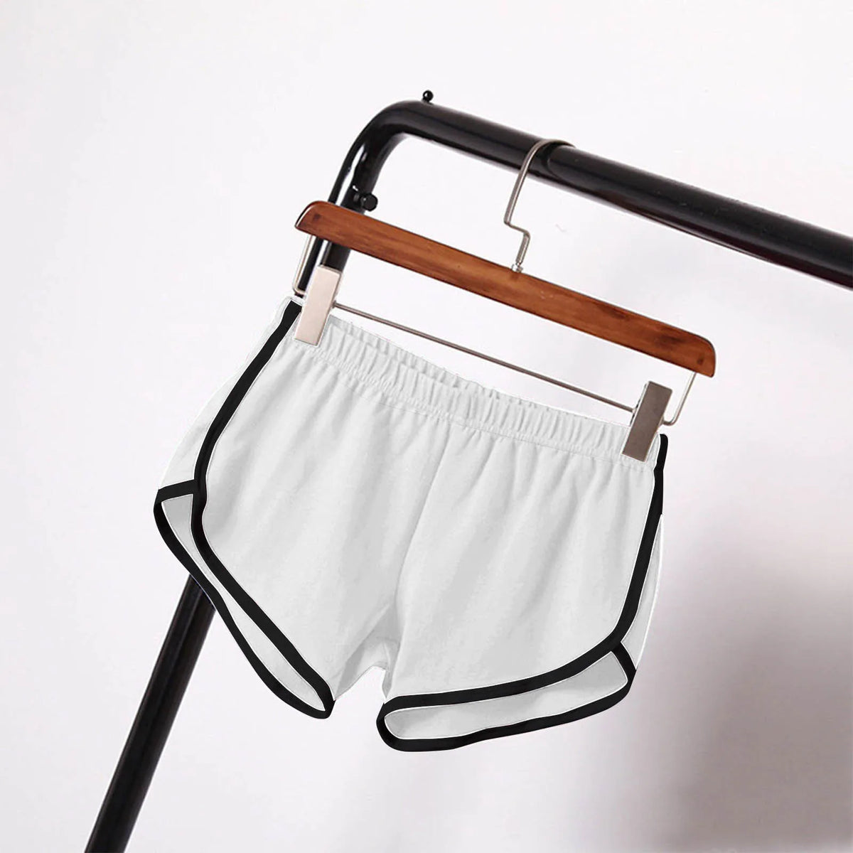 Women Mid Waist Sport Shorts Slim Fit High Stretchy Short Trousers For Summer Female Ladies Running Exercise Beach Short Pants