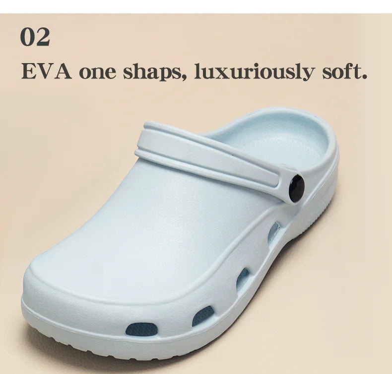 Professional Scrubs Clogs Ultra Light Nurse Work Shoes Anti Slip Pediatric Slippers Breathable Dentist Nursing Shoes 5X03-04