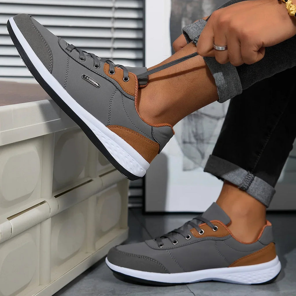 New Men Shoes Spring Autumn Waterproof Walking Sneakers Leisure Male Leather Sports Shoes Non-Slip Footwear Tennis for Men