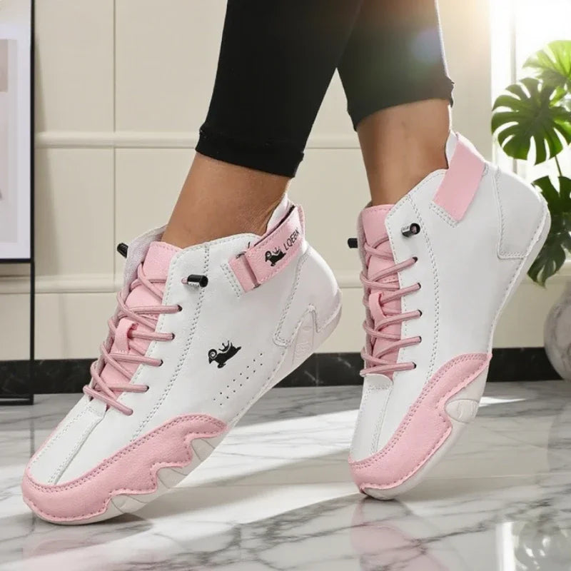 High Top Shoes for Women Spring Autumn Fashion Breath Casual Loafers Anti Slip Soft Sole Comfort Versatil Couple's Bare Boots