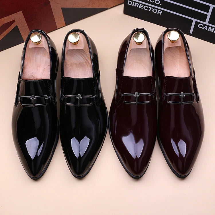 Men's Business Shoes Summer Light Soft Leather Shoes Loafers Slip on Comfortable Dress Shoes for Men Casual Boat Driving Shoe
