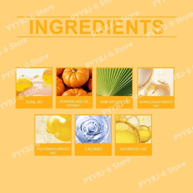 Pumpkin Seed Oil 3,000mg 2-in-1 Formula with Saw Palmetto Supports Gentle Body Care180 Capsules Dietary Supplement for Adults