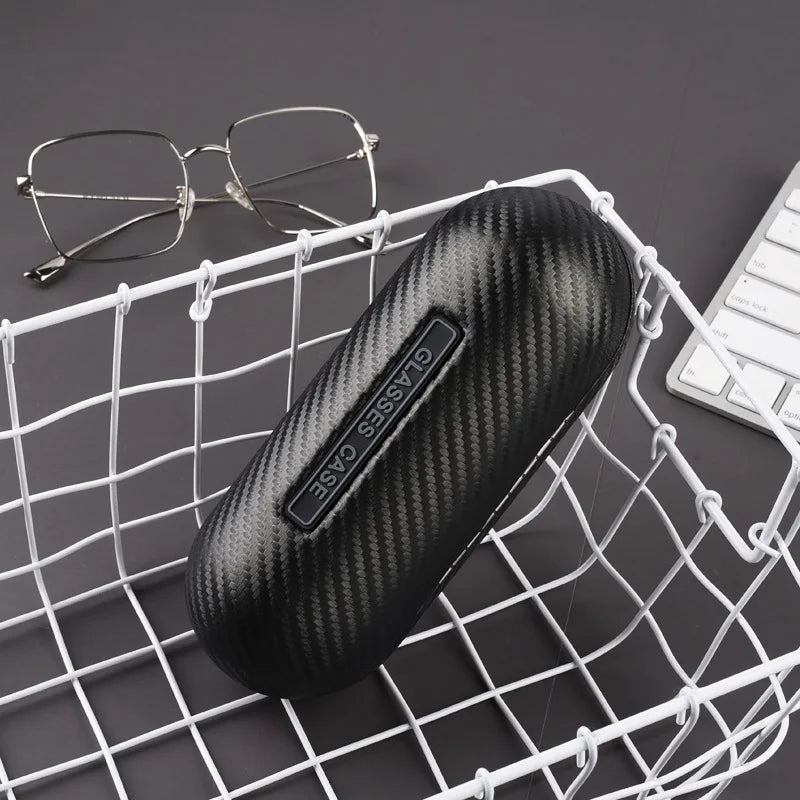 2022 New Carbon PU Leather Material Sunglass Case Black  Men Eyewear Case Ladies Glass Holder Protect Case