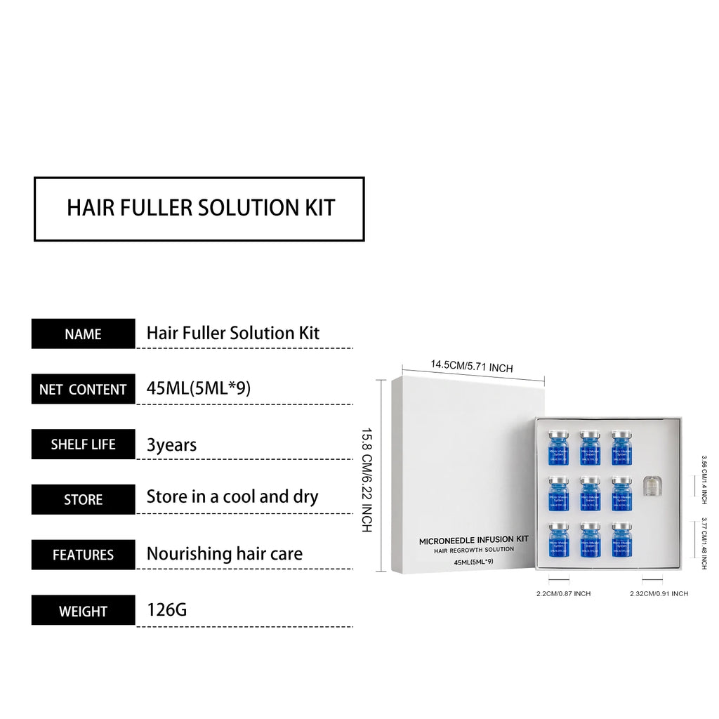 Microneedle Hair Regrowth Kit Solution Scalp Nourishing Serum For Hair Health Maintenance Needle Head Use Scalp Care Kit