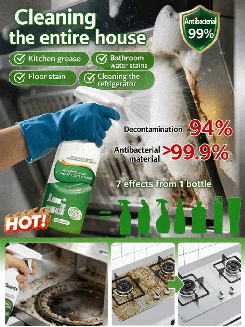 Whole House Safety MultiPurpose Cleaning Spray Cleaner Stain Remover Powerful Cleaning Oven Mild