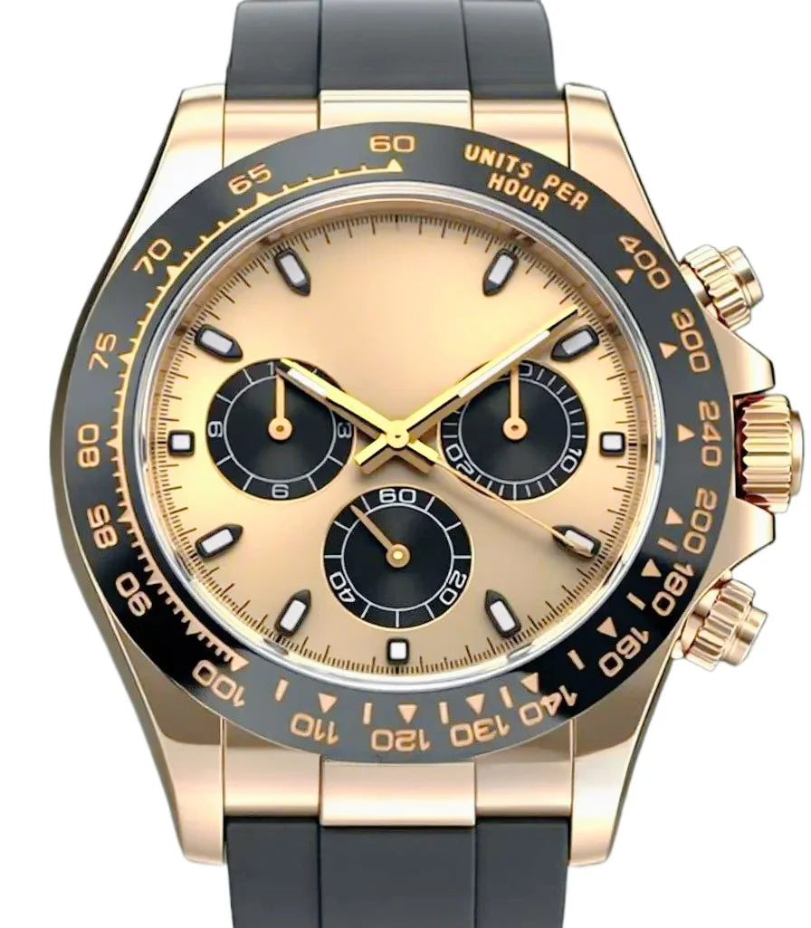 High-quality stainless steel men's luxurious wristwatch with mechanical movement, suitable for business wear.