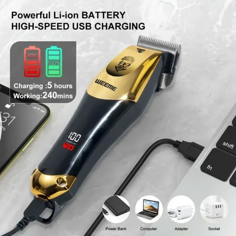 Professional Electric Hair Clipper Kit /Nose Trimmer | USB Charging 0mm Shaver haircut machine for beard Man Valentines Day Gift