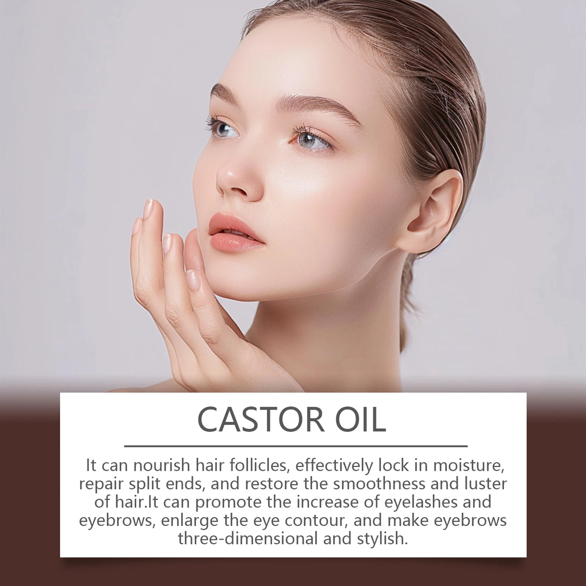 Organic Castor Oil: Nourishing Deeply Moisturizing Oil for Hair Growth, Eyebrows Thickening & Relaxing Body Massage