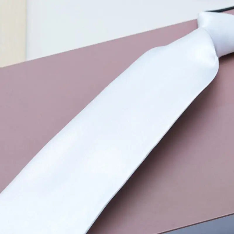 39BB Color White Pre Tied Tie for Business Professionals and Formal Occasion
