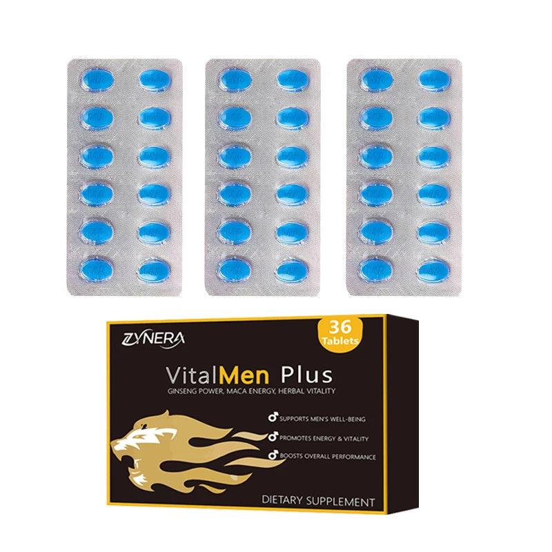 Blue Tablets  Shilajit Ashwagandha & Black Maca & Saw Palmetto Tablets Best Male Supplement Enhancing Energy