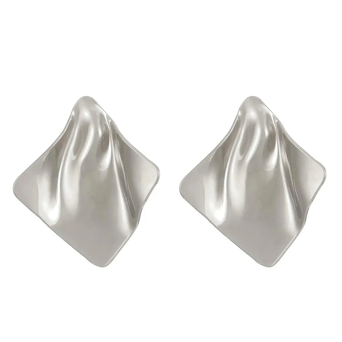 Stainless Steel Wrinkled Gold Color Earrings For Women Metal Earing Jewelry 2026 Trending Vintage Round Square Heart Earrings