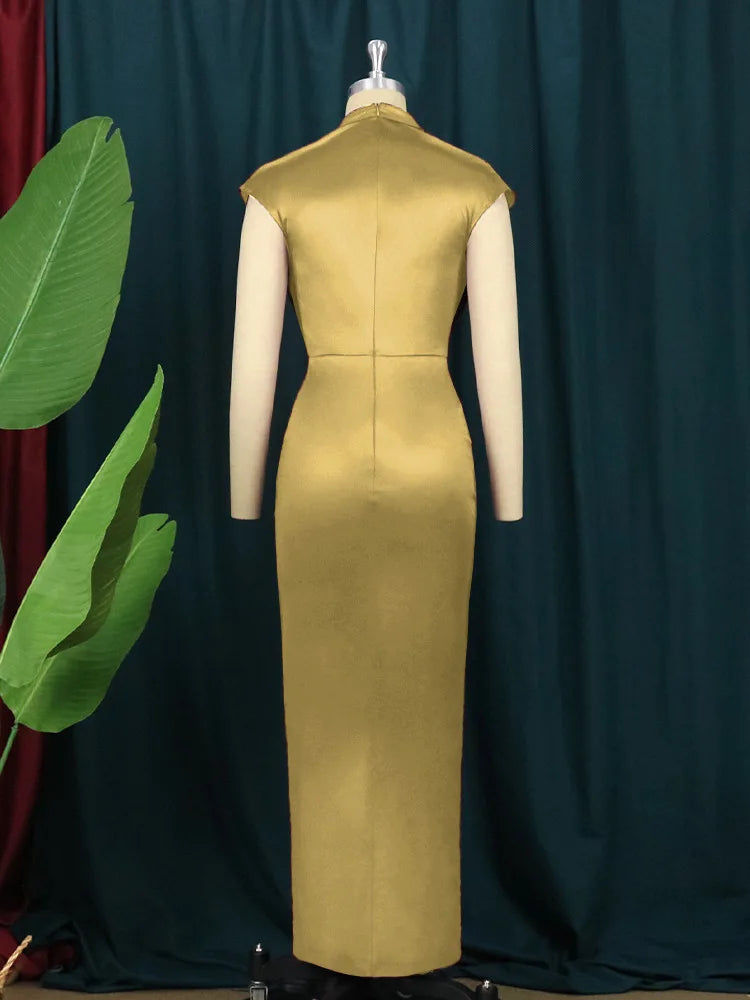 women's casual dresses draped fashion Woman clothes long wedding summer prom female evening dresses elegant party dresses hxy306