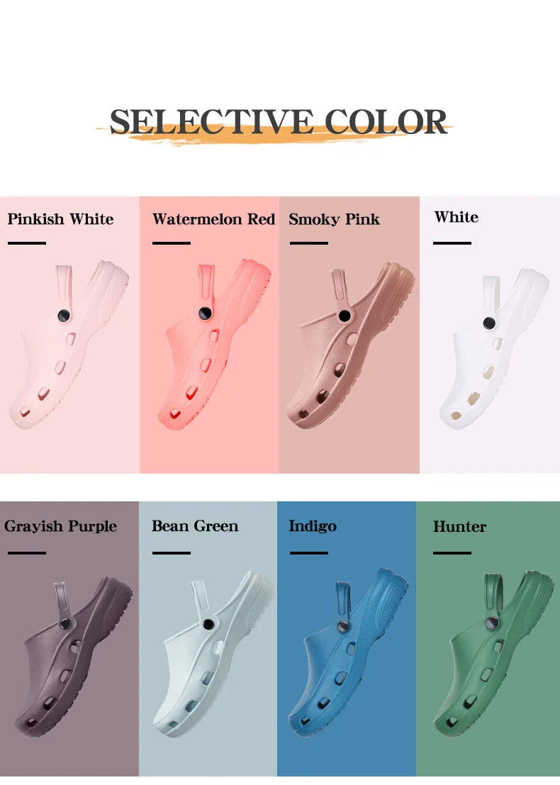 Professional Scrubs Clogs Ultra Light Nurse Work Shoes Anti Slip Pediatric Slippers Breathable Dentist Nursing Shoes 5X03-04