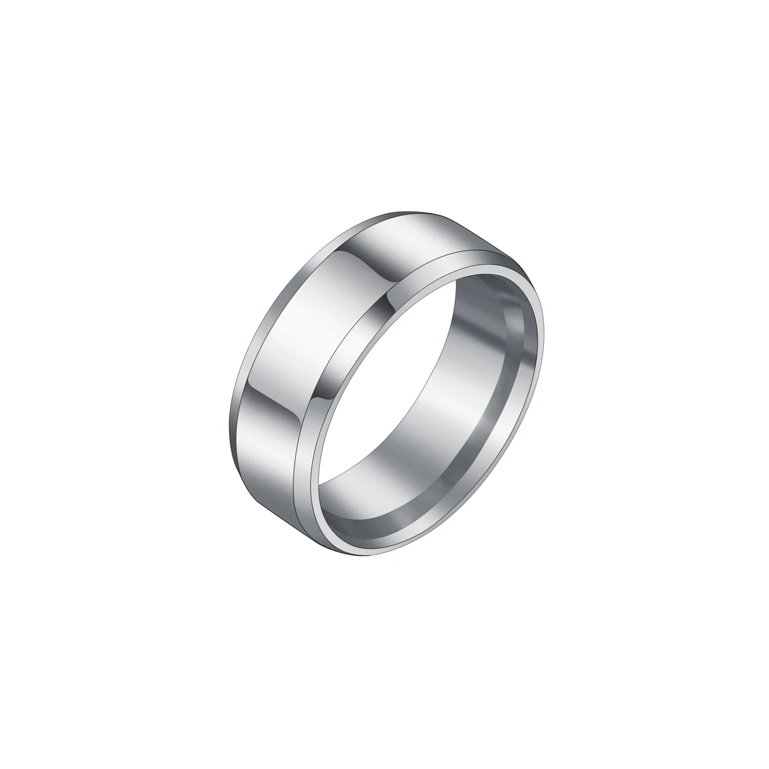Freeteeme Punk 2mm/4mm/6mm/8mm Wide Simple Rings for Women Men Stainless Steel Smooth High Polished Wedding Finger Rings Jewelry