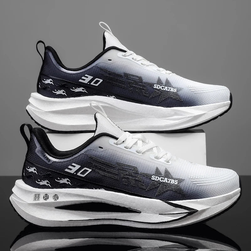 Men's Fashionable Sports Shoes, Non-Slip and Durable Tennis Shoes - Traditional Footwear - Road Running Shoes - Fitness Training Shoes - High-Top Non-Slip Soles - Suitable for All Seasons - Unisex Design
