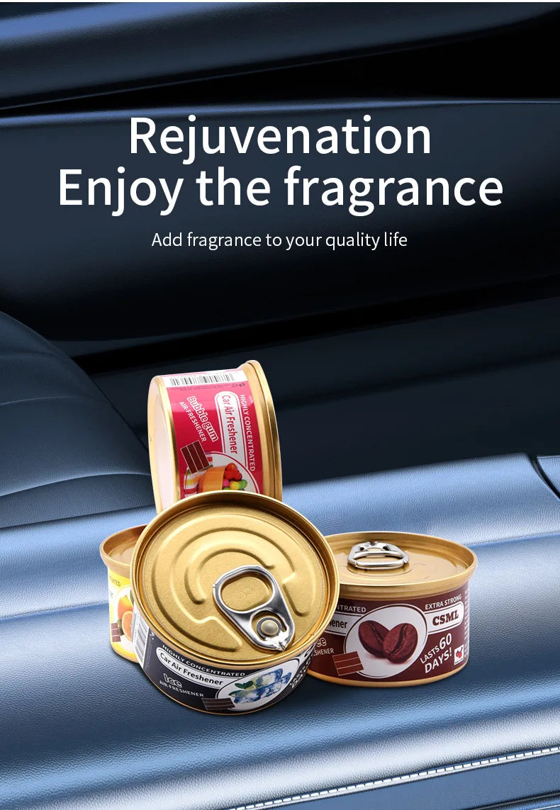 Car air fresh, solid aromatherapy, no additives, canned, essential for eliminating  odors, long-lasting fragrance, household use