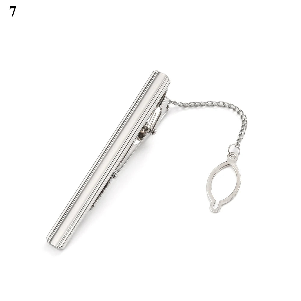 New Tie Clip Fashion Style 1PC Necktie Men Metal Simple Bar Clasp Practical Bowtie Clasp Tie Pin For Mens Gift Accessories