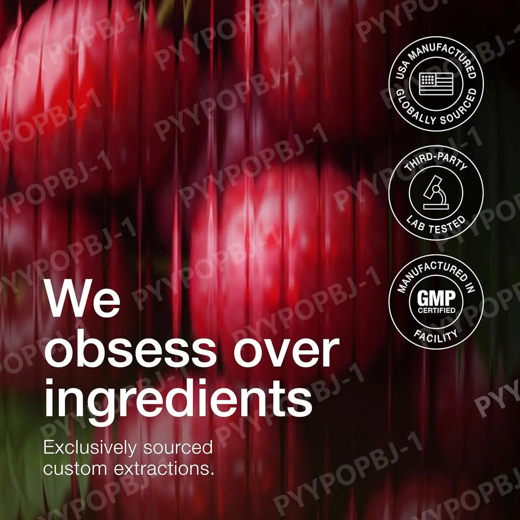 Toniiq Tart Cherry Capsules Ultra High Potency 52:1 Extract - Highly Concentrated - Third-Party Lab Tested for Purity & Quality