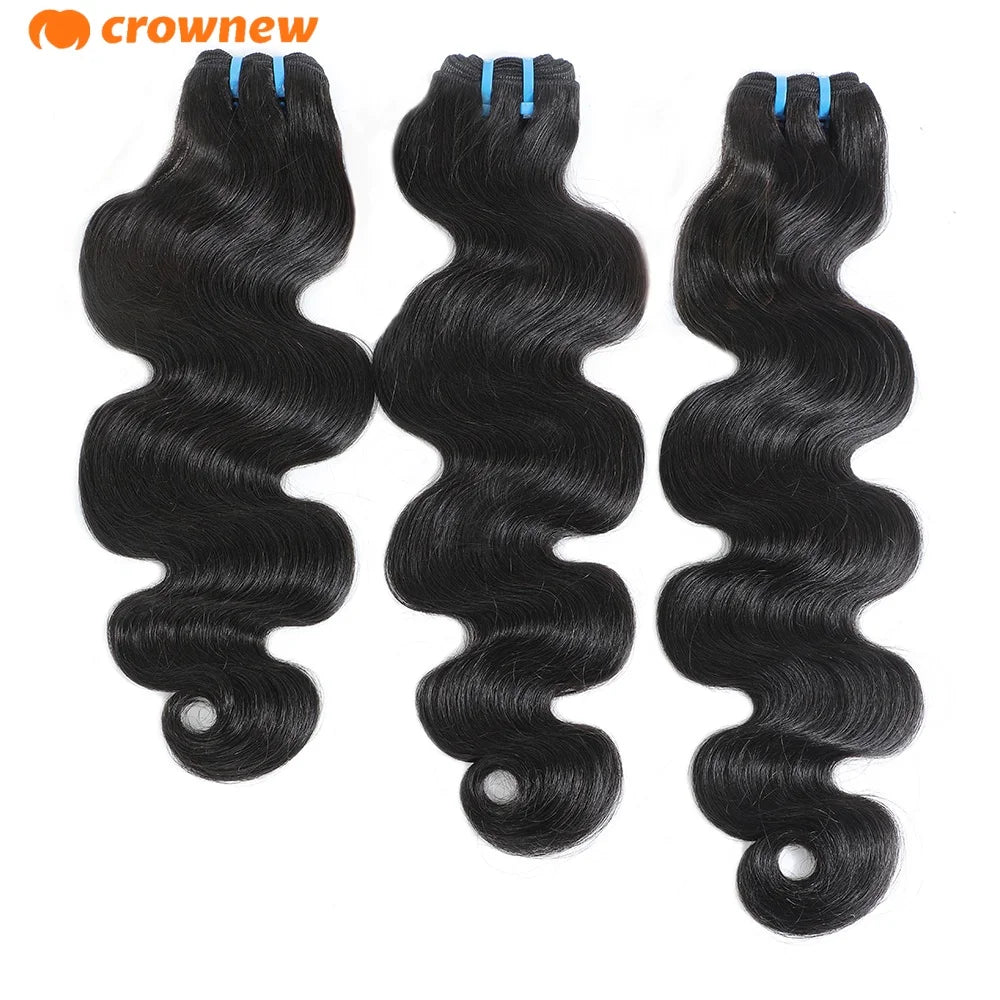 Body Wave Human Hair Bundles 16A Double Drawn 100% Human Hair Brazilian Virgin Human Hair Extensions For Women Cheap Human Hair