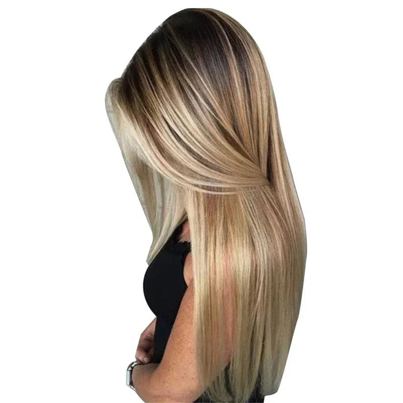 Synthetic 28Inch 72cm Hair Extensions Long Straight Wig Hairstyle Hairpieces Heat Resistant False Hair Daily Use Hair Wigs