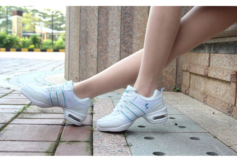 Dancing Shoes For Women Sports Feature Modern Jazz Dance Shoes Soft Outsole Breath Dance Shoes Female Waltz Sneakers Wholesale