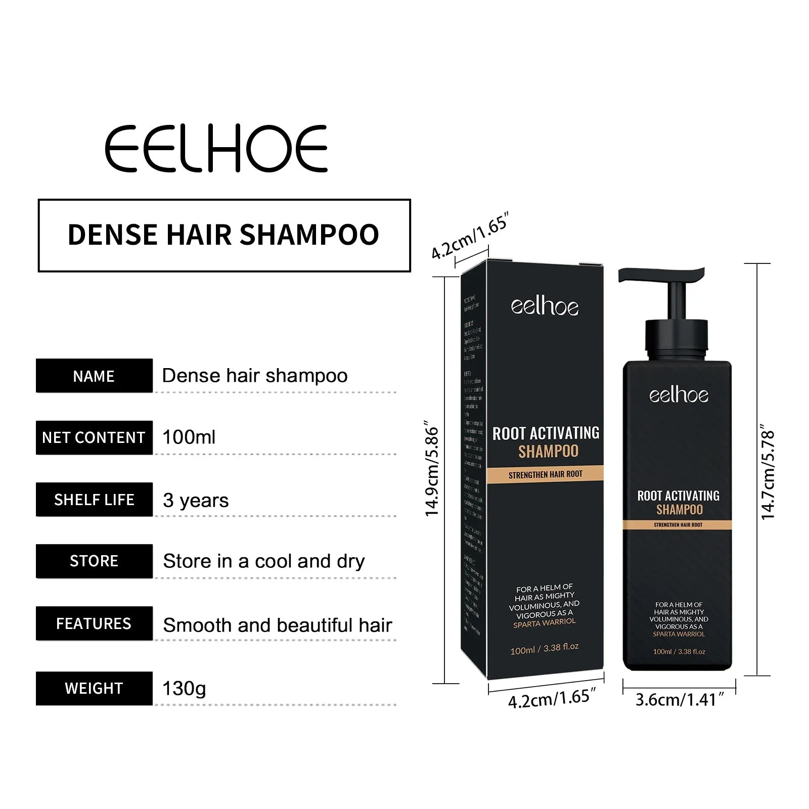EELHOE Hair Thickening Shampoo Regrowth Treatment Anti Hairs Loss Strengthen Nourishing Roots Oil Control Hair Growth Shampoo
